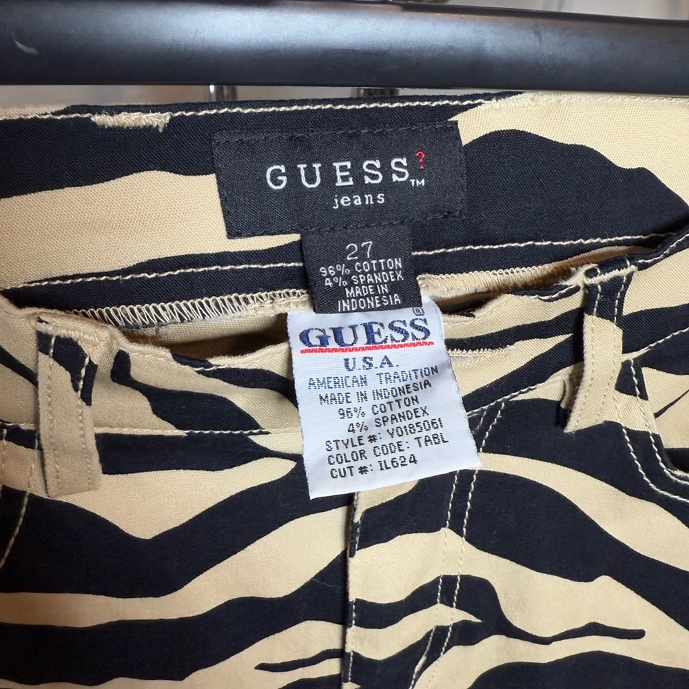 Vintage Guess Zebra Print Jeans - Picture 4 of 5